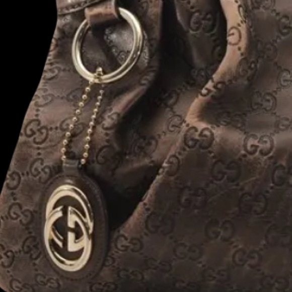 GUCCI Guccissima Sukey GG Leather Hobo Shoulder Satchel Tote π - Picture 5 of 15